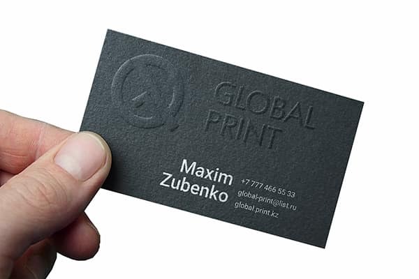 VIP визитки премиум-класса — печать в Алматы, типография Global Print